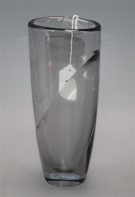 A Scandinavian glass vase, unsigned height 25cm